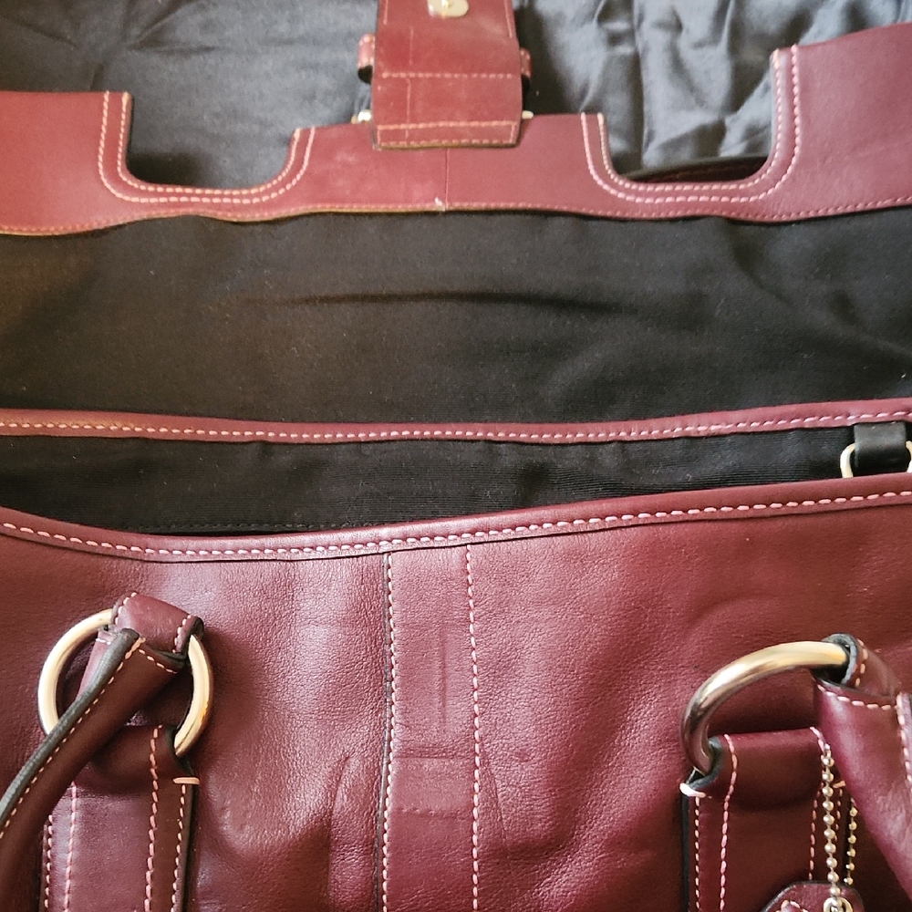 Coach Vintage 2005 Burgandy Leather Soho Hamptons Satchel - Picture 8 of 12